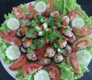 stuffed mushrooms at Thanh Tam in Qui Nhon