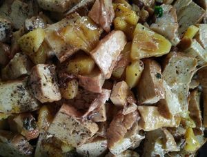 vegan imitates meat at Thanh Tam in Qui Nhon