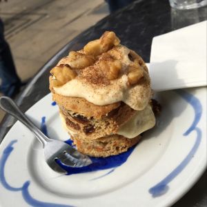 vegan carrot cake at Nibble Cafe in Manchester