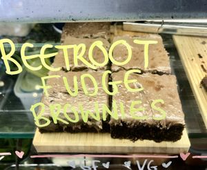 Fudge brownies  at Nibble Cafe in Manchester