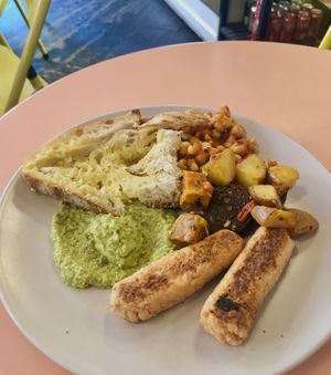 Vegan breakfast   at Nibble Cafe in Manchester