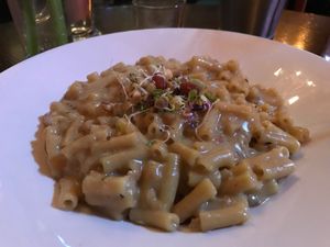 Mac 'n cheese - creamy and delicious!! at Vegan Food Pimp in Brighton