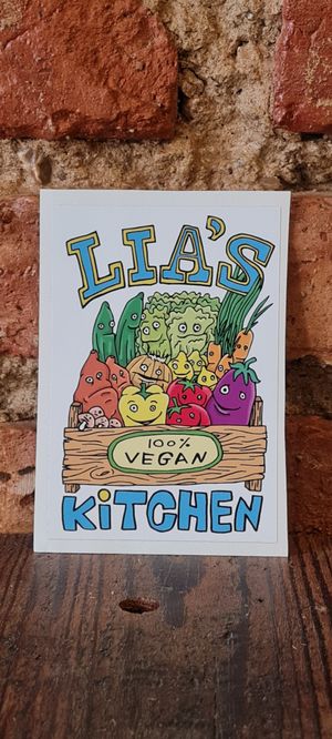 Sticker at Lia's Kitchen in Berlin