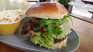 Oyster Shiitake Mushroom Burger at Lia's Kitchen in Berlin