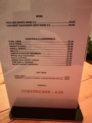 Drinks  at Lia's Kitchen in Berlin