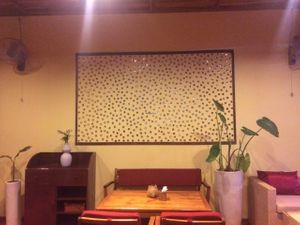 DIY wall art at September Vegetarian in Phu Quoc