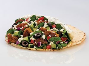Falafel pita!!! Customized to your liking. at Pita Pit in Houston