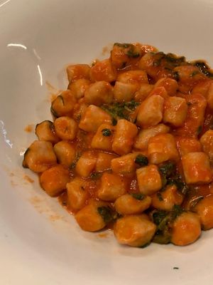 Gnocci con ragú at La Mi Mama in Rimini