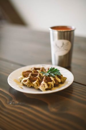 Allergy free waffles, weekly lunch specials, organic juice, smoothies and more! at The Hunter's Wife Health Bar in Wenatchee