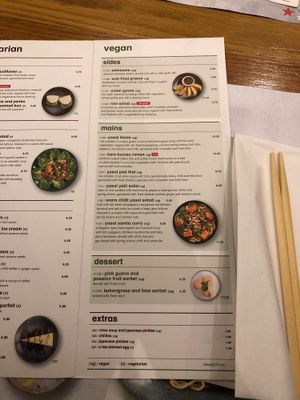 Vegan menu!  at Wagamama - Xscape in Milton Keynes