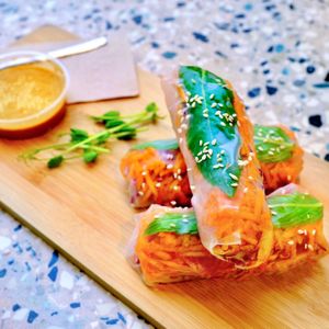 Rice paper rolls at Eat Drink Raw in Karrinyup