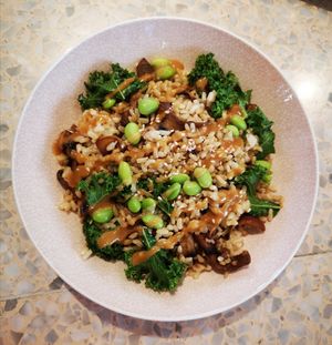 Mushroom Miso Rice at Eat Drink Raw in Karrinyup