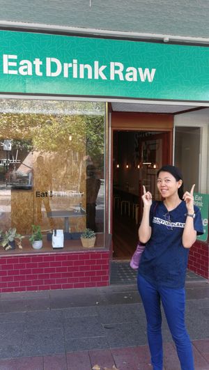 Outside at Eat Drink Raw in Karrinyup