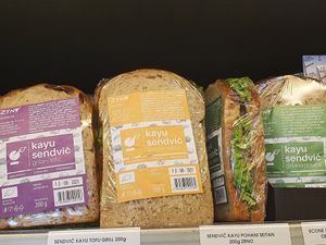 More sandwiches: grilled tofu, breadcrumbed seitan, and grilled vegetables at bio&bio - Morpurgova in Split