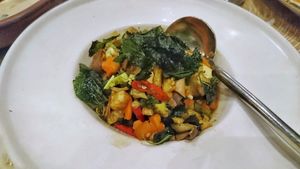 Grapow Phak Ruam
(Vegan Mixed Vegetables with Basil) at Mango Tree - 7th Ave in Metro Manila