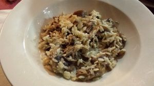 risotto de setas con leche de coco / funghi risotto with coconut milk at El Fermin in Alcorcon