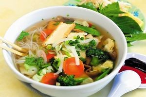 Imitation beef noodle soup at Tinh Tam Trai in Vaughan