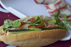 House special imitation combination sandwich at Tinh Tam Trai in Vaughan