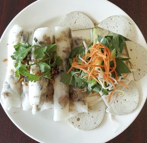 Steamed rice flour roll with imitation meat at Tinh Tam Trai in Vaughan