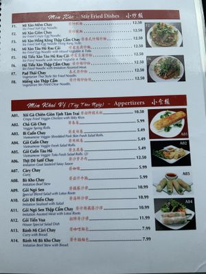 Menu 4 at Tinh Tam Trai in Vaughan