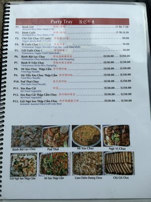 Menu 10 at Tinh Tam Trai in Vaughan