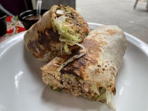 Burrito de tofu - principal del menú del día at Quetzal - Cocina Mexicana in Barcelona