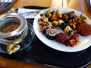 Fusion food with tea at Spirit in Amsterdam