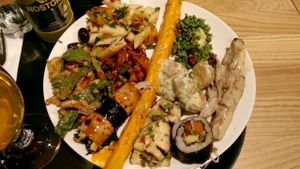 Cold dishes, all vegan at Spirit in Amsterdam