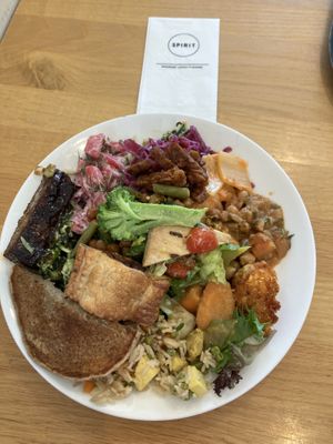 Tried "a little bit of everything" -- went for a combo of healthy and interesting/differentt   at Spirit in Amsterdam