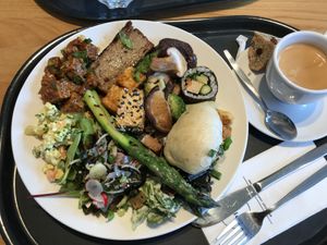 Only part of the vegan options from the buffet. at Spirit in Amsterdam