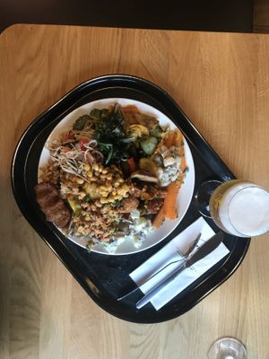 Mountain of vegan buffet food!  at Spirit in Amsterdam