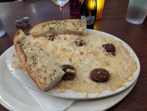 The Cheese Boat 🤤 at Razzi's Pizzeria - Howell St in Seattle