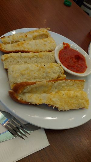 Cheezy garlic bread at Razzi's Pizzeria - Howell St in Seattle