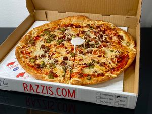 large “gasping goat” (takeout) at Razzi's Pizzeria - Howell St in Seattle