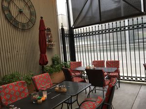 Indoor/outdoor eating space. Heated.  at Razzi's Pizzeria - Howell St in Seattle