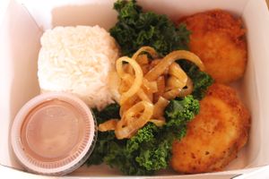 Eggplant patty at Jahman's Place in Willemstad