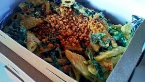 Pasta dish at Jahman's Place in Willemstad