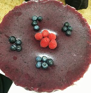 Tarta de arandanos sin gluten y sin azucar at BioXoco in Barcelona