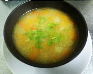 Sopa de polenta at BioXoco in Barcelona