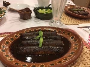 Enmoladas at Casa Cacao in Tijuana