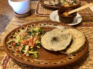 Vegan gorditas  at Casa Cacao in Tijuana