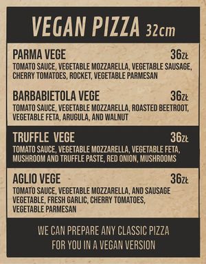 Menu EN at Graciarnia in Wroclaw