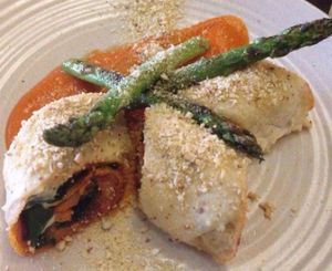 Pulled jackfruit crespelle at The Beet in Byron Bay