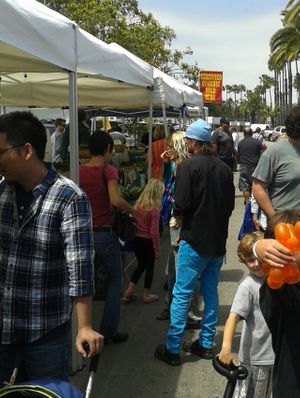 Organic veggies up and down at Uptown Farmer's Market in Long Beach