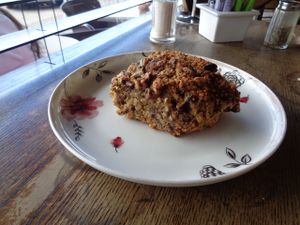 vegan banana, date & walnut scone at Grindz Cafe in Tauranga