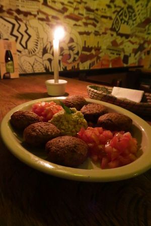 Portion of falafel. at La Oficina in Quito