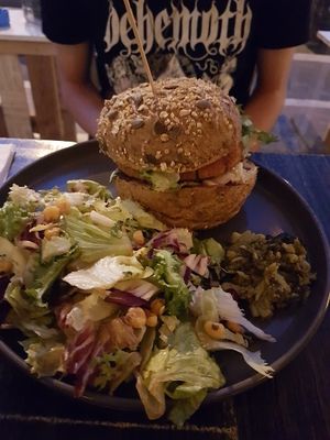 Tandoori Burger at Ossido Vegan Bistrot in Rome