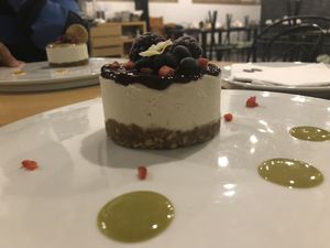 cheese cake de limon  at Casa Cibelia in Puebla