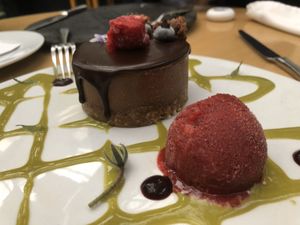 cheesecake chocolate at Casa Cibelia in Puebla