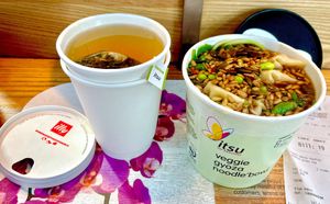 Vegan ‘Veggie Gyoza Noodle Bowl'  at LHR - Itsu - T5 in West London